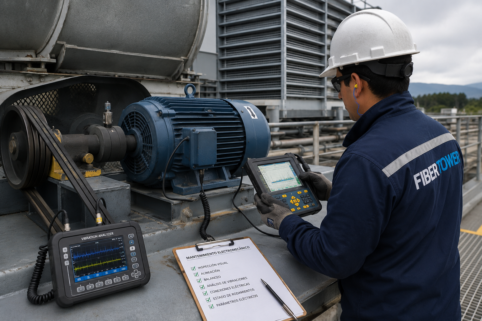 Servicios electromecánicos para torres de enfriamiento: motores, ventiladores y balanceo